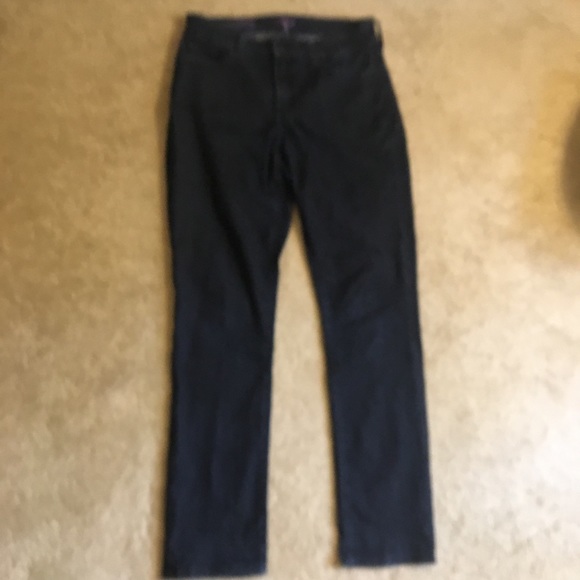 NYDJ Jeans Sheri Slim Dark Wash High Rise LiftTuck - Picture 2 of 7